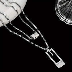 Fashionable Titanium Steel Sweater Chain Necklace