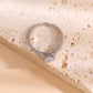 Fashionable Minimalist Copper Zirconia Ring for Women-Adjustable